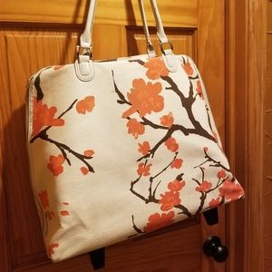 Floral print Rolling Computer Bag